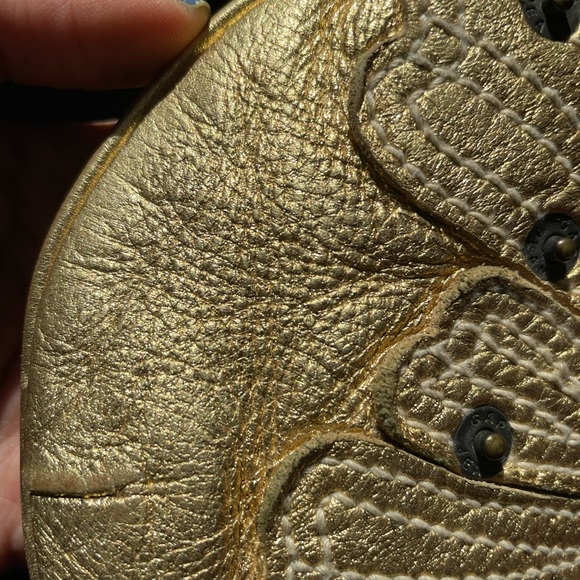 Gap Leather Gold Butterfly Wristlet Clutch Vintage Y2K - Picture 10 of 13